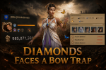 DIAMONDS FACES A BOW TRAP 